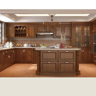 New Design China Soild Wood Kitchen Cabinet Six Modern