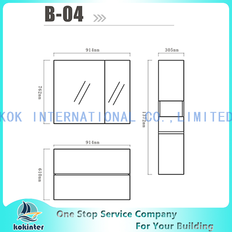Bathroom wall mount cabinet Vanity set B04