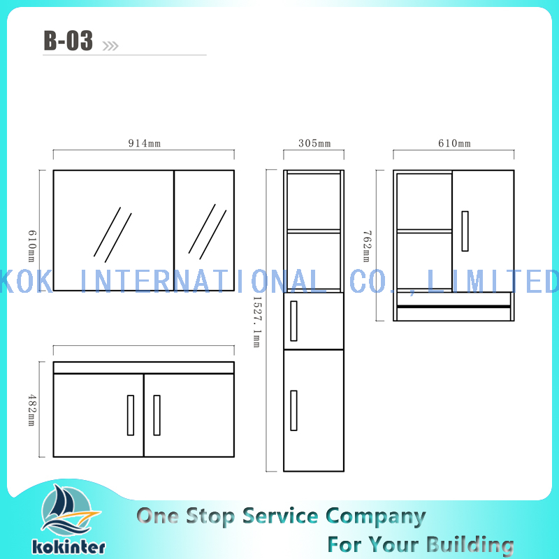 Bathroom wall mount cabinet Vanity set B03