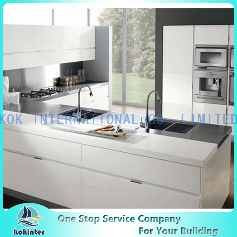 High glossy modern wood kitchen cabinets