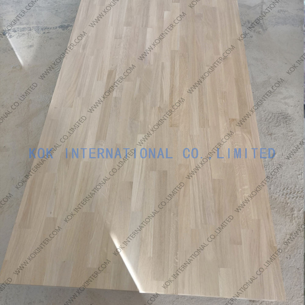 white oak finger joint board panel for furniture worktop table tops butcher countertops
