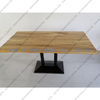 Square solid wood coffee table butcher worktop countertop