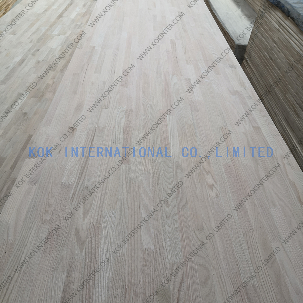 Red oak finger joint board panel for furniture worktop table tops butcher countertops