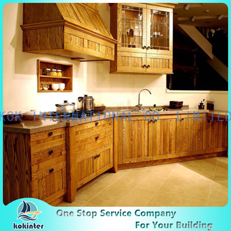 Modern Modular Style Solid Wood Kitchen Cabinet